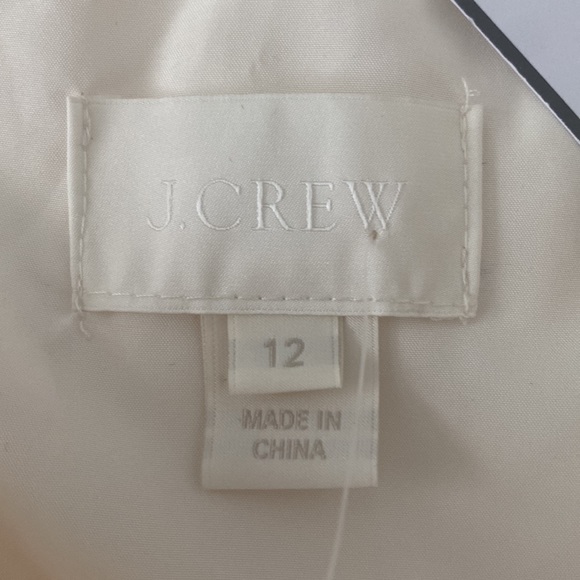 Champagne Colored J.Crew Chiffon Cara Dress Size 12 NWT - Picture 8 of 9